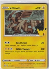 Pokemon Carte Jeu 25th Anniversaire Celebrations Nr 10/25 Zekrom Holo Anglais