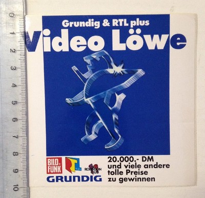 Sticker/Decal: Grundig & RTL Plus - Video Lion - Image + Radio (02031696)