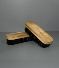 1952 Christopher Leng Bristle and Horse Hair Wood Shoe Brushes 6.5 Display Decor