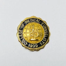 1909 College of Medical Evangelists Loma Linda 10K Yellow Gold 15mm Pin 1.94 g