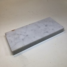 7"x3"x " Undrilled Solid Italian Carrara White Marble Block Base Tile Trophy NOS