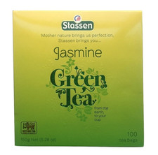 Stassen Pure Jasmine Green Tea, 100 Tea Bags Pack of 2 