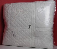 Pottery Barn LoveShackFancy Bow Heart Patchwork Quilt F/Q, 92"W X 88"L White New