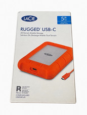 LaCie Rugged USB-C 5TB Portable External Hard Drive HDD PC Mac 130MB/s