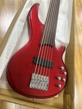 Ship US 6-strings Fretless Bass Guitar Wine Red SS Pickups 6 strings