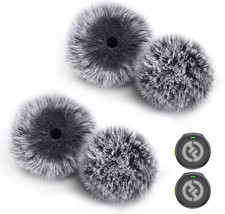 4-Pack Windscreen for Hollyland Lark M2 Wireless Microphone Transmitters - Furry