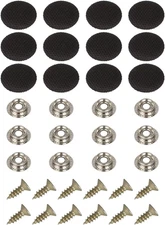 Set of 12 Dura Snap Upholstery Buttons Black Fit for Furniture,Car RV Roof Headl