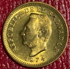 HIGH GRADE UNC 1974 EL SALVADOR 3 CENTAVOS-DEC268
