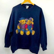 VINTAGE PRO SPIRIT SELECT SWEATS MADE IN USA MENS TEDDY BEAR SWEATSHIRT SIZE L