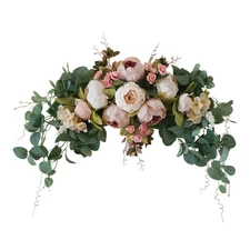 Wedding Arch Flowers, 30 Inch Rustic Artificial Floral Swag for Door Lintel, ...