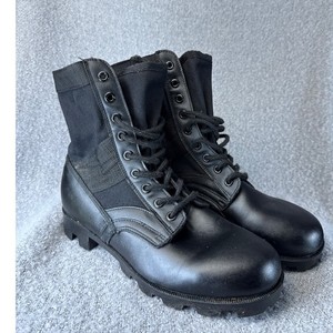 Rothco Combat Boots Mens 9R Black GI Jungle Goth Speedlace Tactical Leather Used Rothco Speedlace Combat Boots - 10 Inch main image 3