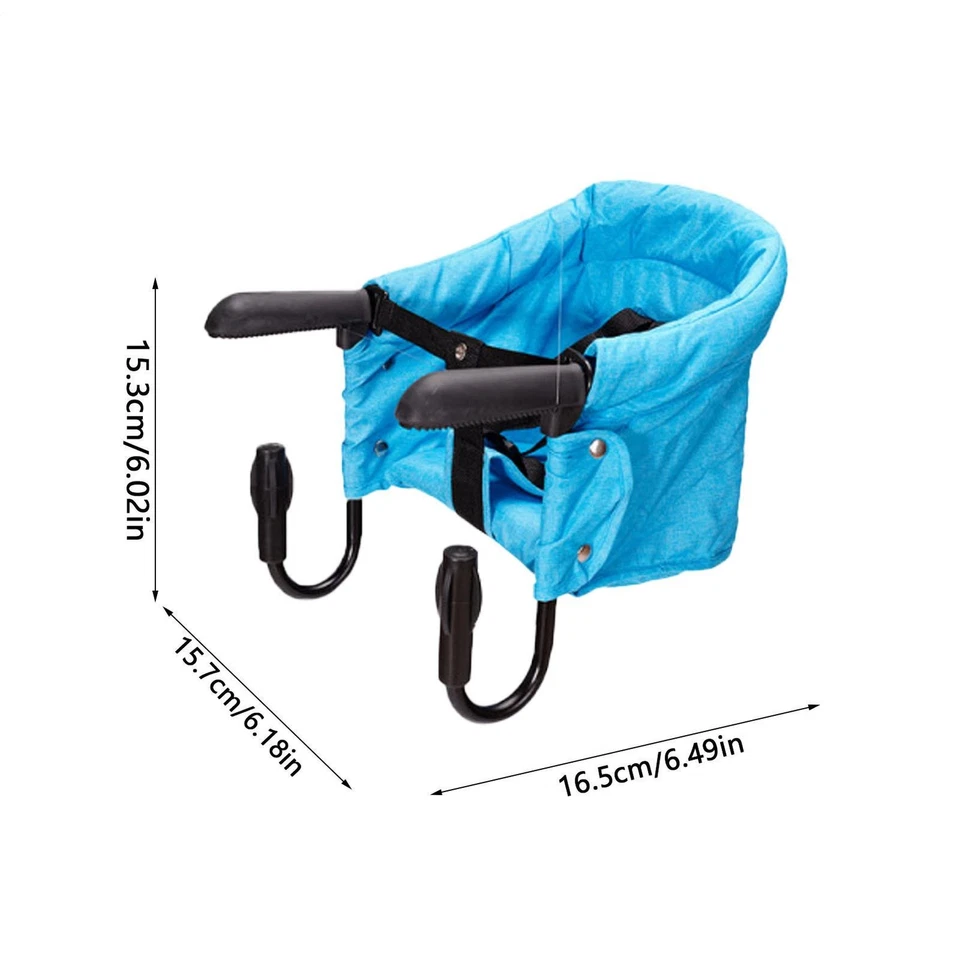 Gancho em cadeira alta com tapete, clipe em cadeiras altas para bebês, cadeira alta portátil - Imagem 4 de 4