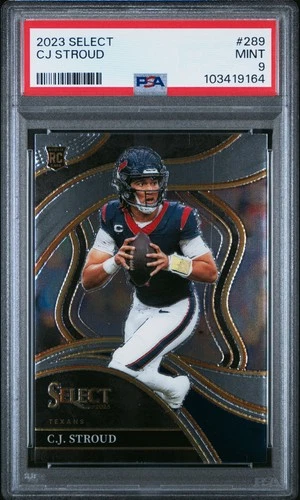 2023 PANINI SELECT #289 CJ STROUD ROOKIE RC PSA 9