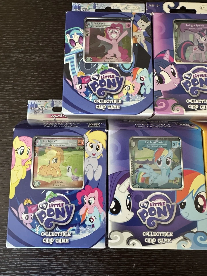 Lote de 7 barajas temáticas My Little Pony CCG (más extras) nuevas selladas Foto 2 de 4