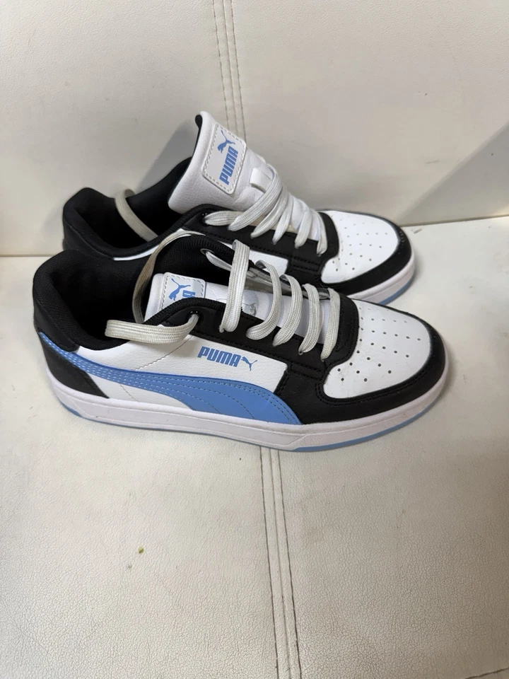 PUMA Caven 2.0 Sneakers 393837-41 White Black Blue US 4 EU 35.5 Women Youth - Image 2 of 4