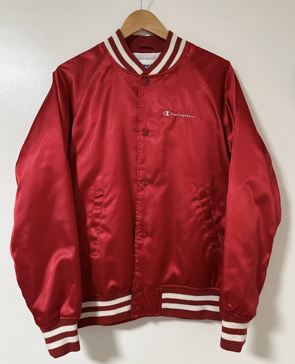 Vintage Supreme x Champion Satin Varsity Jacket Red SS13 Size