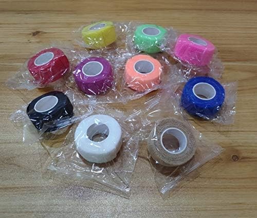 12 Pack Self-Adhesive Elastic Bandage Wrap, 1" x 5 Yards