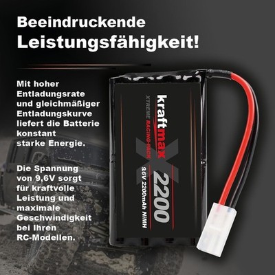 Akku-Pack 9,6V/2200mAh Ni-MH Akku Tamiya-Stecker Racing-Pack RC Power Pack - NEU