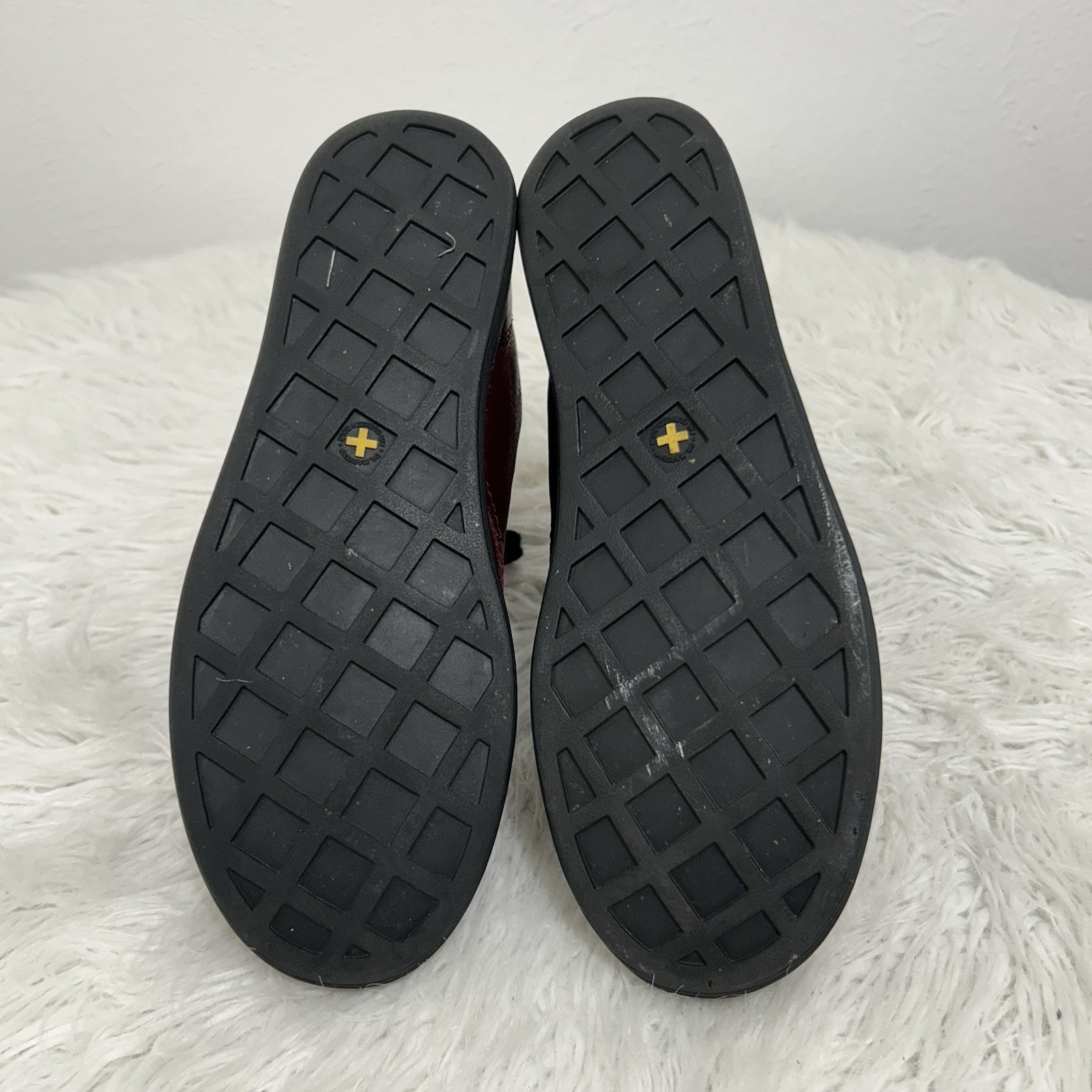 Dr Doc Martens Leyton Ankle Boots 7 Burgundy Leather Leyton Round Toe Combat thumbnail 8