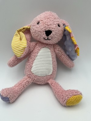 2021 Make Believe Ideas Pink Bunny Rabbit Lovey Tags Crinkle Sensory Baby Toy