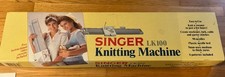 Vtg SINGER LK 100 Knitting Machine Original Box Manual Video Tape Open Box