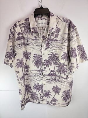 Tori Richard Ballpoint Paradise 100% Cotton Hawaiian Shirt Size: Large NWT