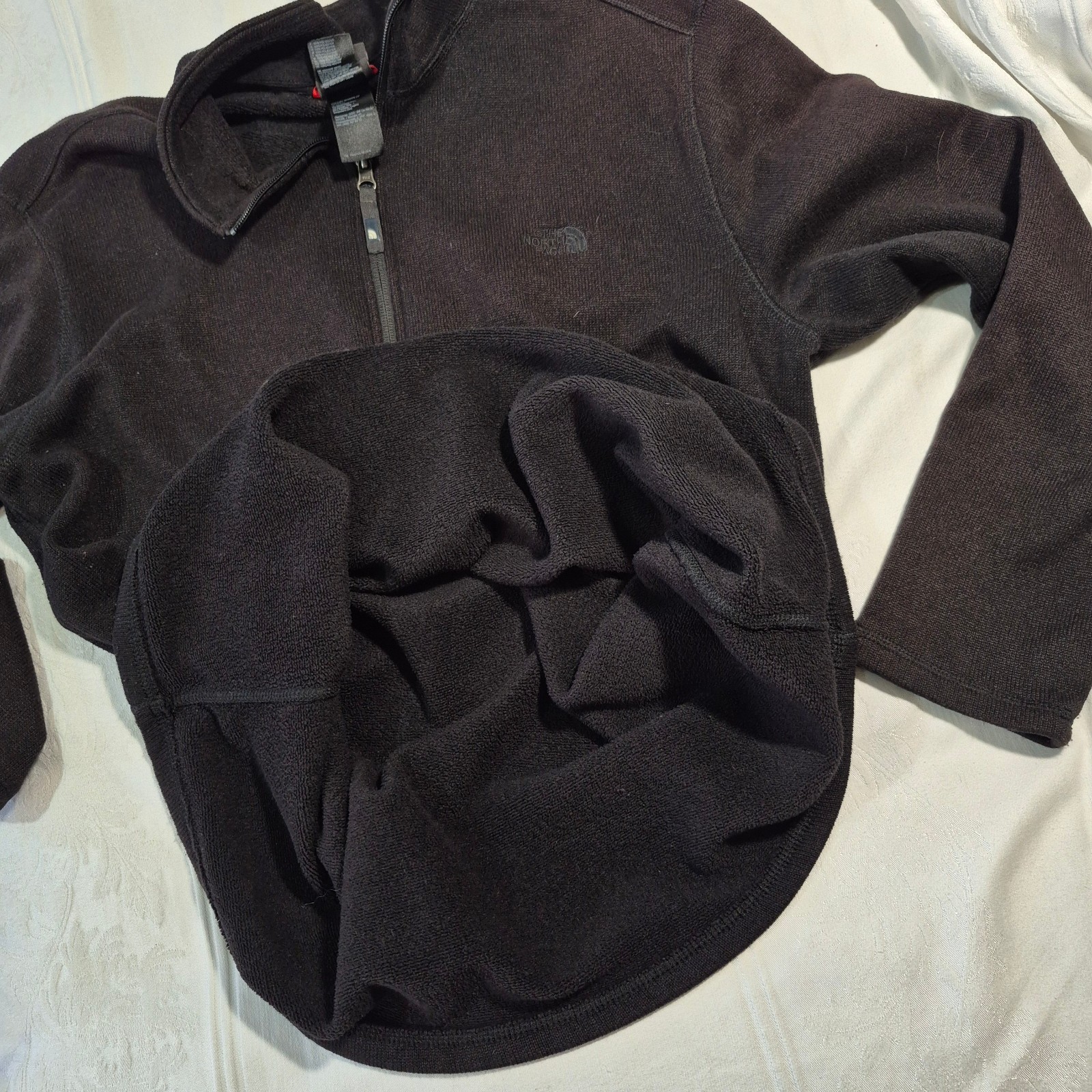 The North Face Men 1/4 Zip Mock Neck Fleece Pullover Sweater mens XL black thumbnail 8