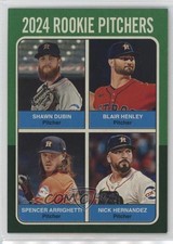 2024 Topps Heritage High Number Green Border Shawn Dubin Spencer Arrighetti 0r4