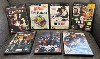 Lot 7 PlayStation 2 PS2 Video Games NHL 2003 2006 Zone Enders Splinter Cell FIFA
