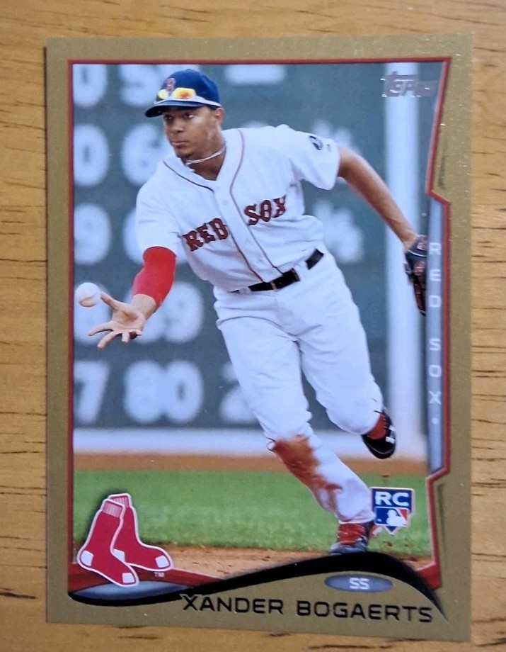 2014 Topps Gold Parallel # 133 Xander Bogaerts Rookie Card RC 0709/2014