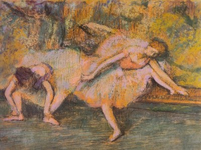 115 Edgar Degas - Two Dancers On A Bench c.1900-05 - Giclée Fine Art