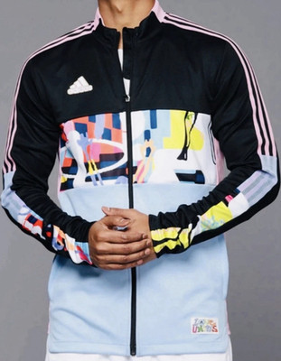 adidas Herren Trainingsjacke Love Unites M mehrfarbig Reißverschluss Stehkragen
