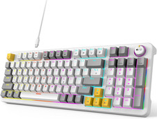 AK96 Mechanical Gaming Keyboard, Pre-Lubed Red Switches, 96 Keys Full Size with
