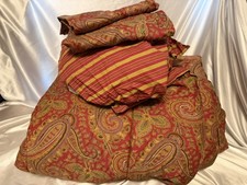 Ralph Lauren Edmonton KING Reversible Comforter Bed Skirt 2 Pillow Cases Set