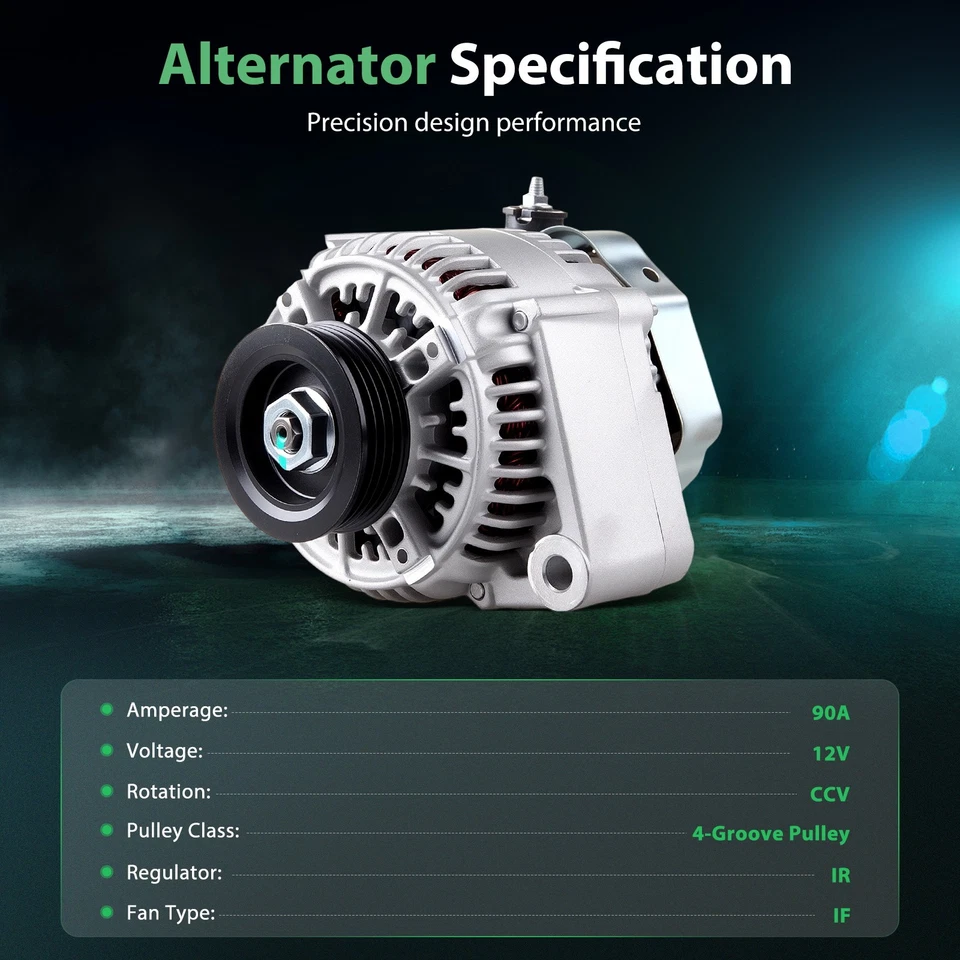 Alternador para Acura Integra 1996-2001 1,8 L l4 con polea regular 101211-9310 Foto 2 de 4