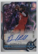 2021-22 Bowman U Chrome Prospect Lava Refractor 190/199 Desmond Ridder Auto 0x5w