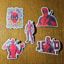 Deadpool Funny Superhero 5-piece sticker decal pack new multicolored laugh