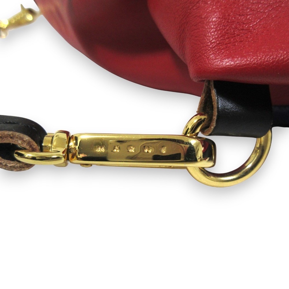 MARNI Leather Drawstring Backpack Knapsack Backpa… - image 7