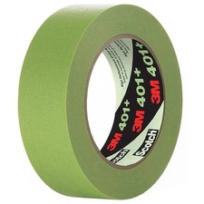 3M 401 Painter's Tape, 72 Mm W X 55 M L, 6.7 Mil Thick, Green, Rubber