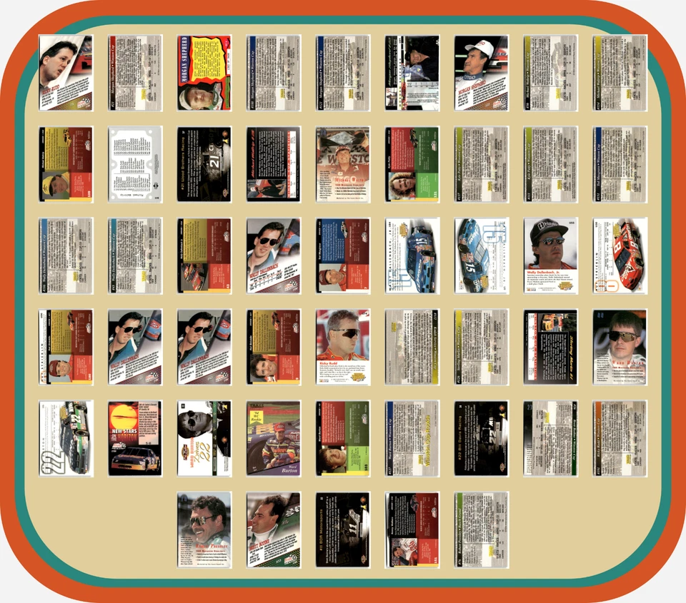 1992–97 NASCAR Lot – 160+ Cards – Petty, Labonte, Jarrett, Irvan, Rookies, Stars - Image 2 of 4