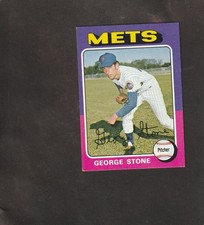 1975 Topps Mini MLB # 239 George Stone