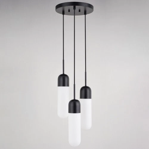Vaxcel Lighting P0423 3 Light 10"W Suspension Mini Pendant - Black - Picture 4 of 11