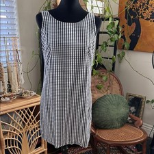 Zara Trafaluc Blue & White Gingham Check Open Back Sleeveless Ruffle Mini Dress