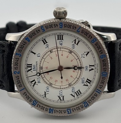 LONGINES ''LINDBERGH'' Herren-Uhr  - Edelstahl / Automatik - 38 mm