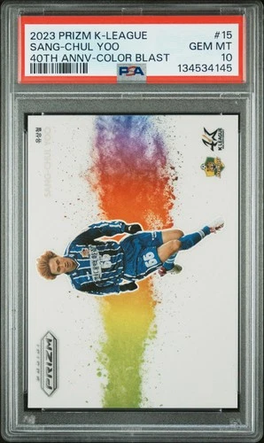 2023 Panini Prizm K-League 40th ANV Color Blast #15 Sang-Chul Yoo PSA 10