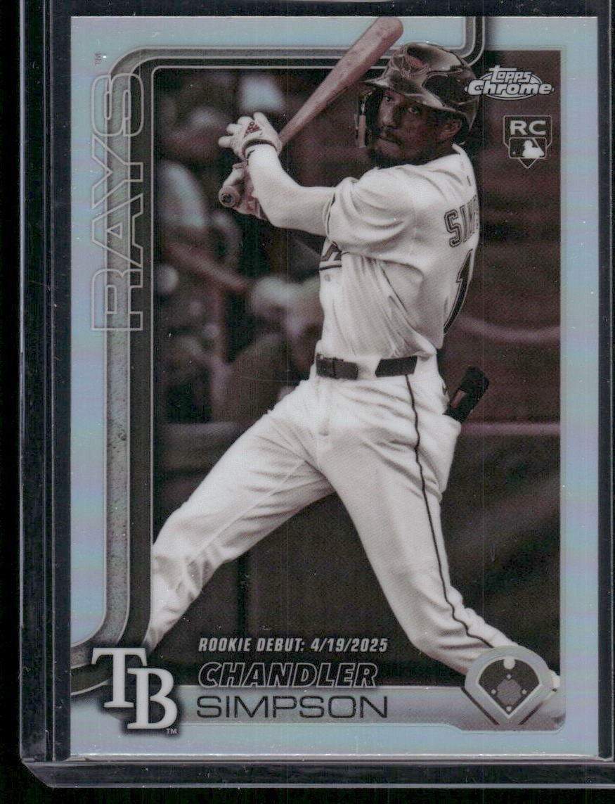 2025 Topps Chrome Update Chandler Simpson Rays RC#USC179 Sepia Refractor