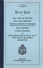 No. 1879. Price List of Small Arms, Hand Arms, Soldier Equipments, Horse Equipme