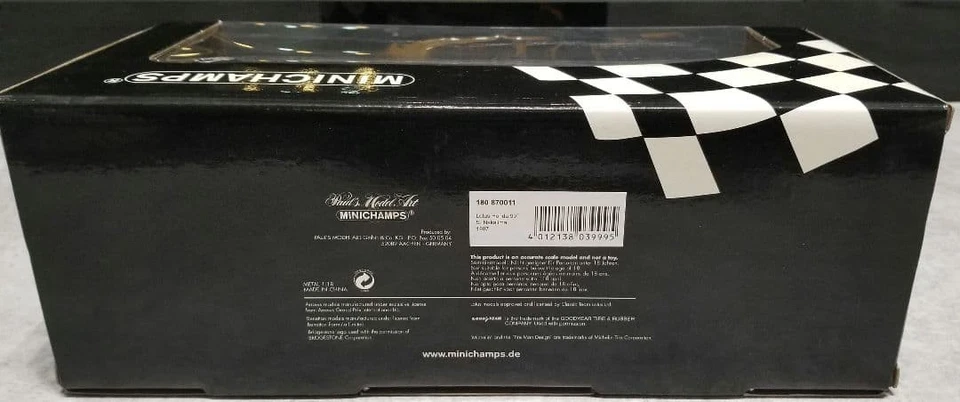 MINICHAMPS 1/18 Lotus Honda 99T Satoru Nakajima 1987 Model Car - Image 3 of 4