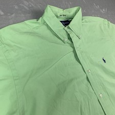 Polo Ralph Lauren Blake Shirt Mens Large Green Short Sleeve Button Down Cotton