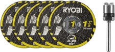 Ryobi RAR301-6 38 mm Twist Lock Cut-Off Disc Kit (6 Piece) Black
